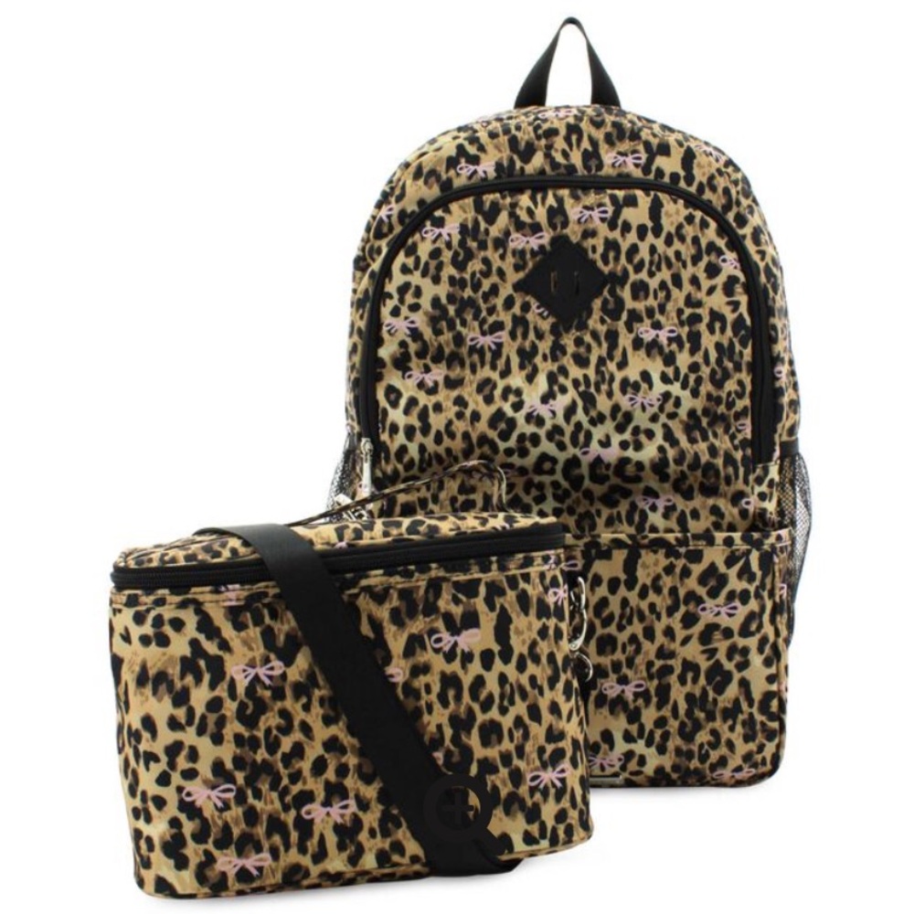 Madden Girl Leopard-Print Backpack And Lunchbox